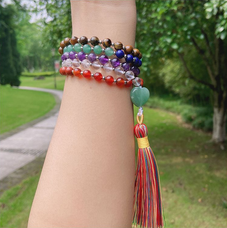 Chakra Prayer Beads Neckalce