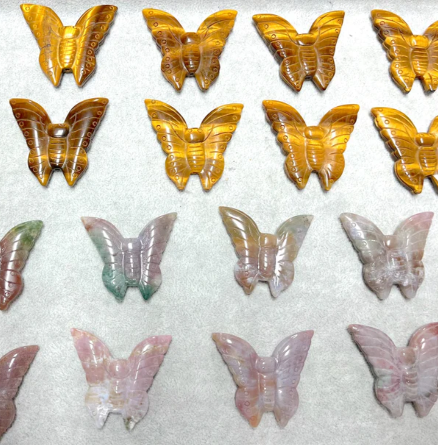 Ocean Jasper&Tiger Eye Butterfly