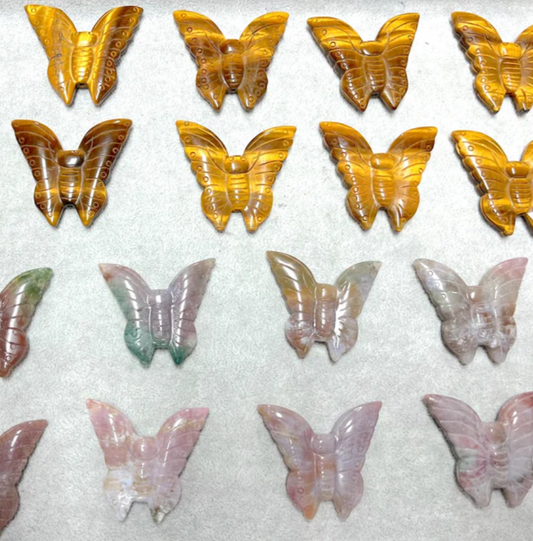 Ocean Jasper&Tiger Eye Butterfly
