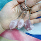 Raw Crystal Gemstone Keychain Charm