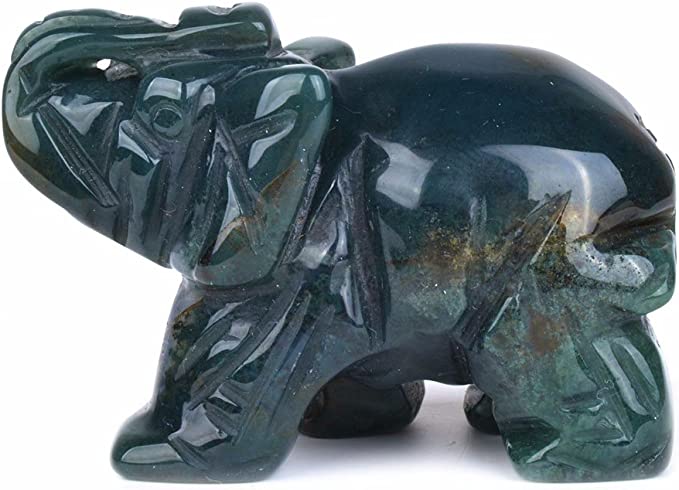 Elephant Crystal Carving 2 inch