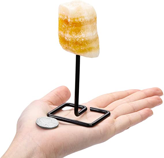 Crystal Raw Metal Stand Home Decor
