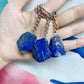 Raw Crystal Gemstone Keychain Charm