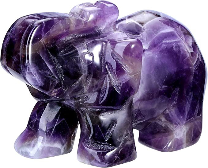 Elephant Crystal Carving 2 inch