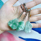 Raw Crystal Gemstone Keychain Charm
