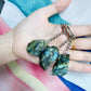 Raw Crystal Gemstone Keychain Charm