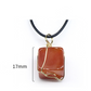 Red Agate Cube Wire Wrapped Pendant