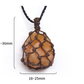 Crystal Raw Nut Bag Necklace