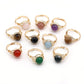 Gold Color Wire Wrap Crystal Ball Ring