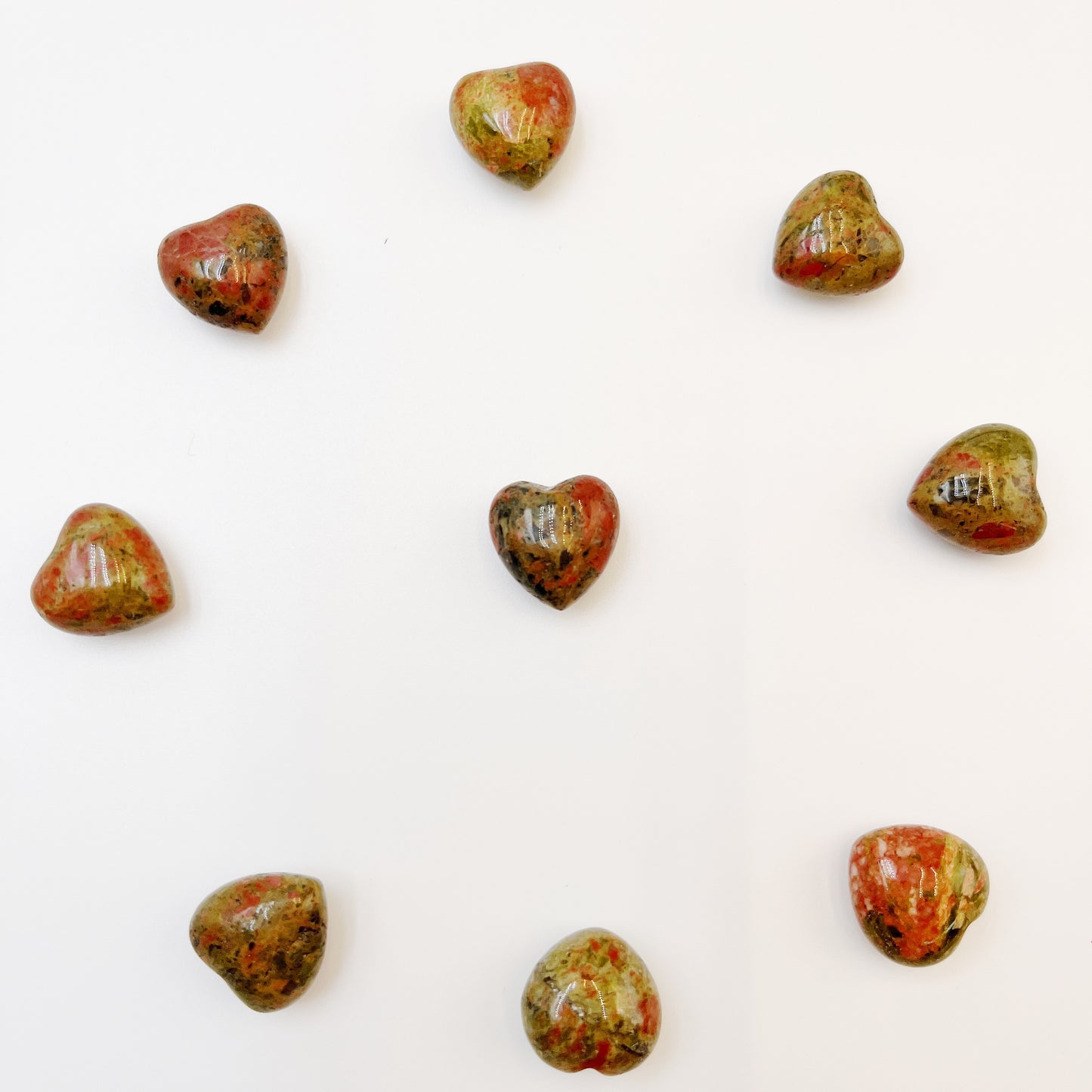 Heart shape natural stone 0.6inch