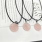 Rose Quartz Rose Necklace