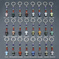 Crystal Mushroom Chakra Key Chain
