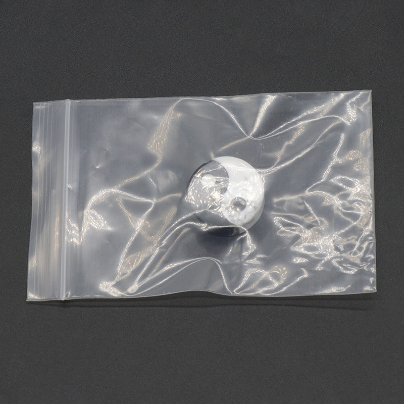 Tai Chi Yin Yang Obsidian&Howlite Button