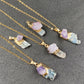 Kyanite Raw Amethyst Necklace