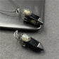 Silver moon Lab Tumbled Crystal Point Pendant