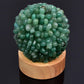 Crystal Rocks Lamp with Wooden Base