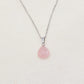 Rose Quartz Faceted Droplet Necklace