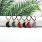 Colorful Agate Cluster Moon Pendant