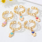 Gold Chain Evil Eye Ring