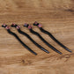 Tourmaline Chip Resin Plum Blossom Wooden Hair Stick