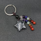 Chakra Bead&Crystal Star Keychain