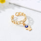 Gold Chain Evil Eye Ring