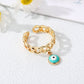 Gold Chain Evil Eye Ring