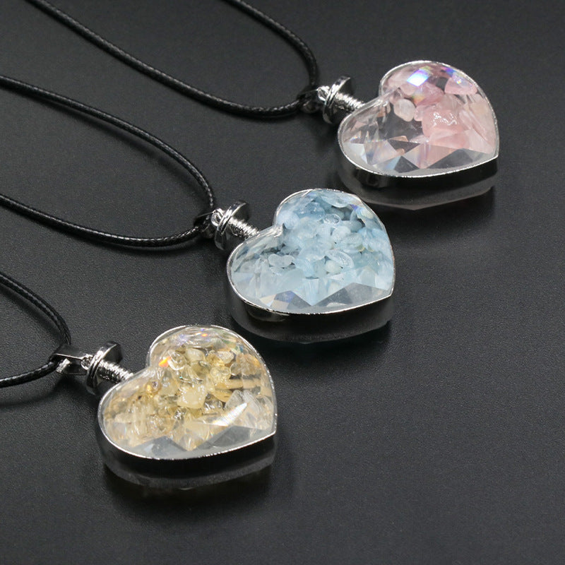 Heart Wishing Bottle Pendant