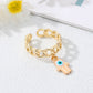 Gold Chain Evil Eye Ring