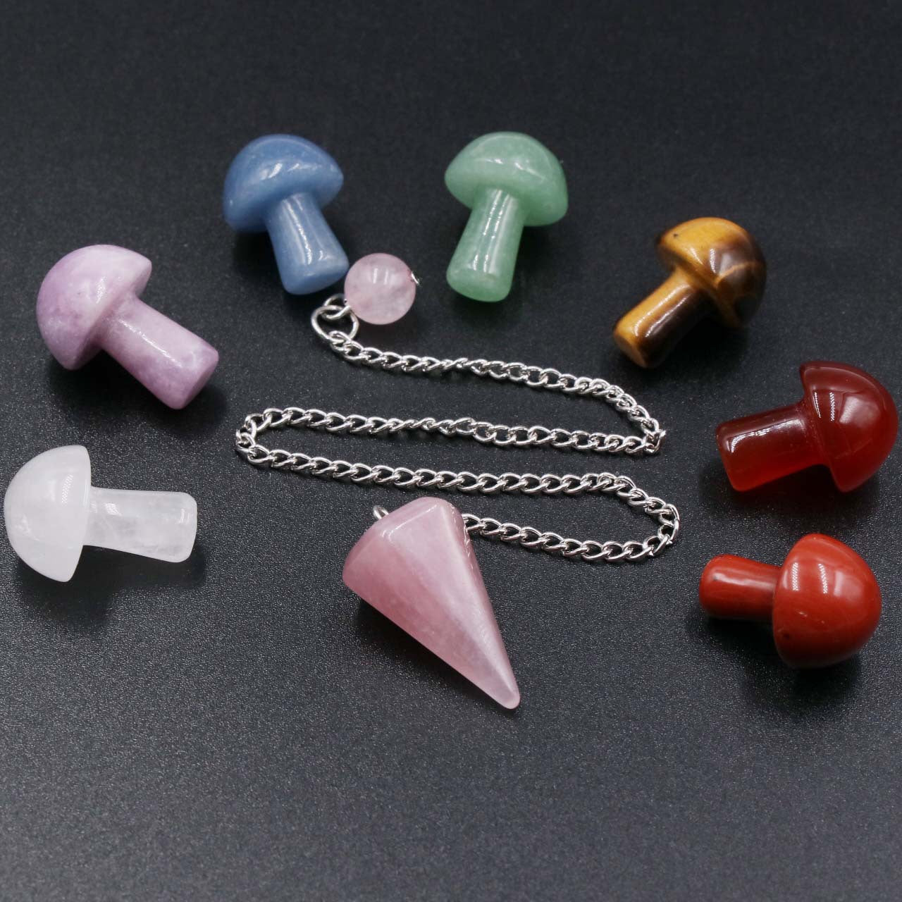 Chakra Mushroom&Pendulum Set