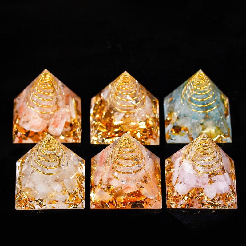 Gold Wire Mini Orgone Pyramid