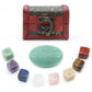 Crystal Cube&Tumble Stone Wooden Treasure Box Set