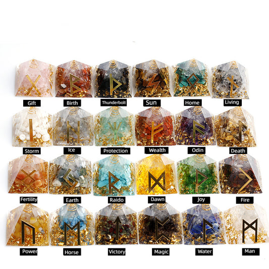 Runes Orgone Pyramid