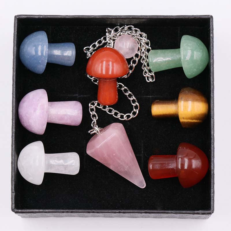 Chakra Mushroom&Pendulum Set