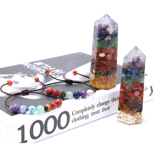 Chakra Bead Bracelet&Point Set