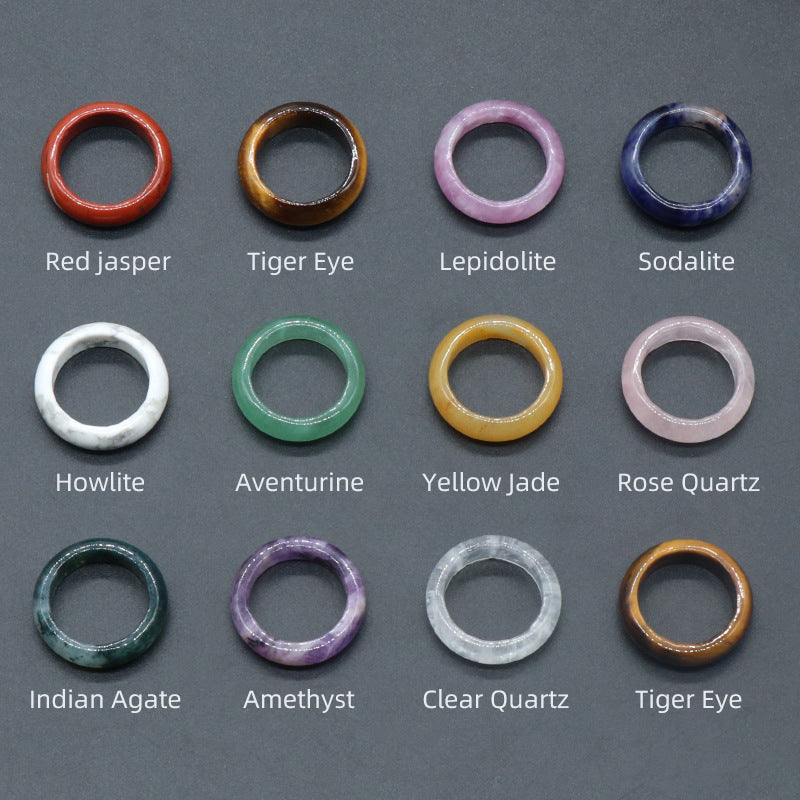Natural Crystal Band Ring