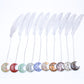 Crystal Moon&Silver Alloy Feather Bookmark