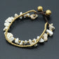 Crystal Chip&Gold Bell Bracelet