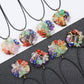 Crystal Heart Chakra Chip Life Tree Pendant