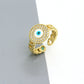 Gold Chain Evil Eye Ring