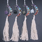 Chakra Moon Crystal Raw Hanging