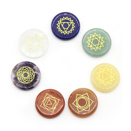 Chakra Round Crystal Stone Set