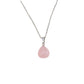 Rose Quartz Faceted Droplet Necklace