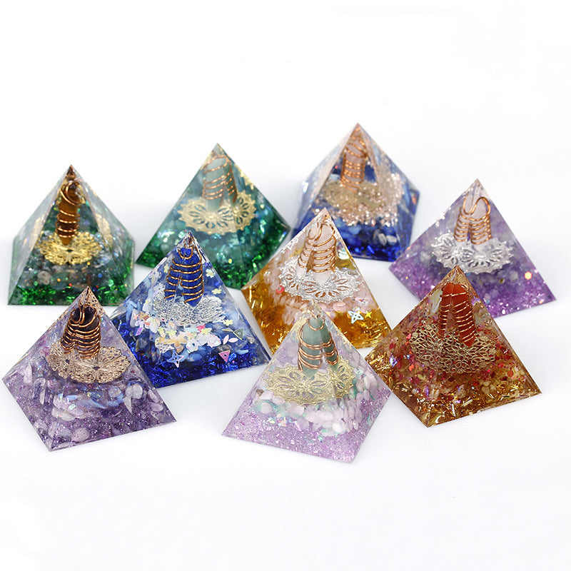 Crystal Point Orgone Pyramid