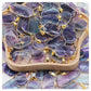 Gold Round Plated Fluorite Pendant