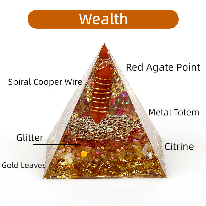 Crystal Point Orgone Pyramid