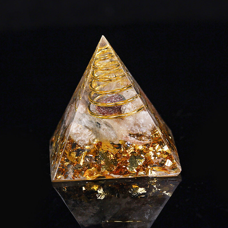 Gold Wire Mini Orgone Pyramid