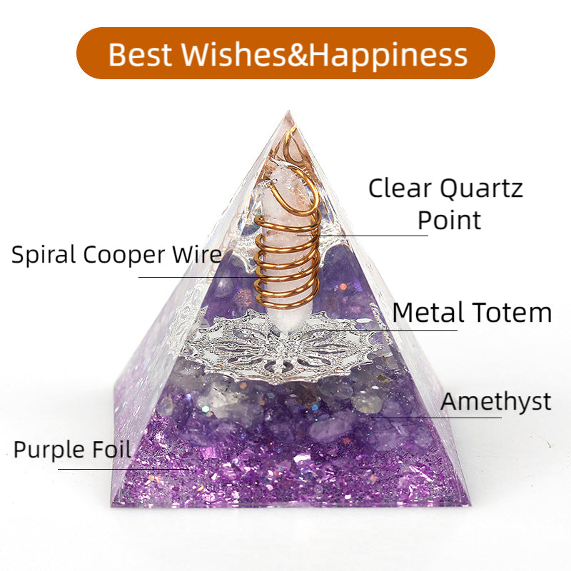 Crystal Point Orgone Pyramid