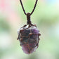 Crystal Raw Nut Bag Necklace