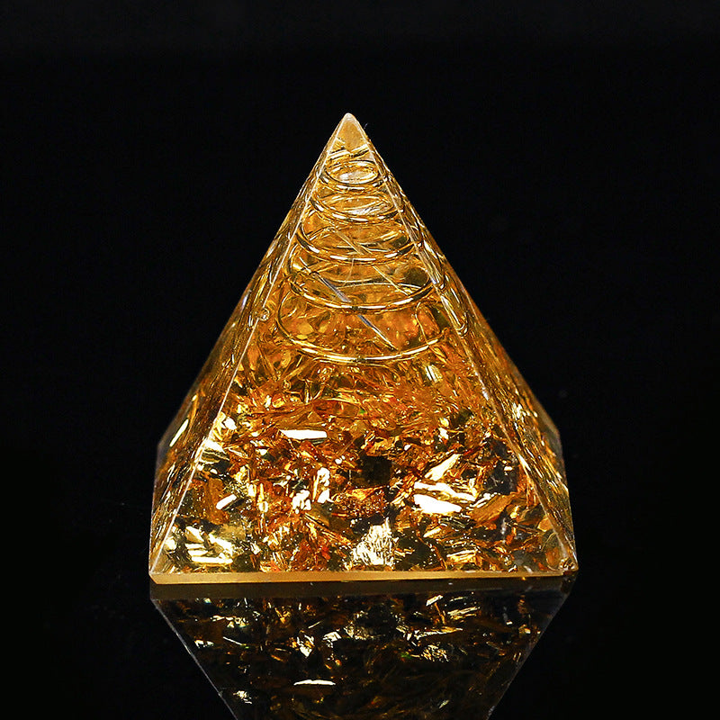 Gold Wire Mini Orgone Pyramid